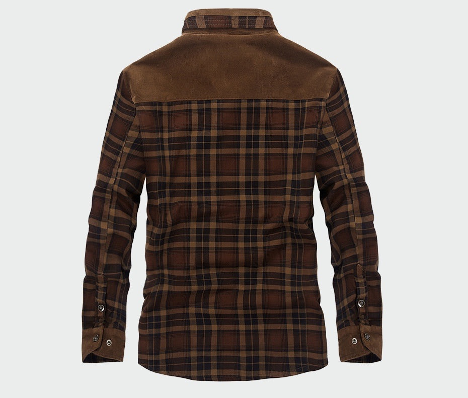 Malcolm | Men's Sherpa Lined Plaid Shirt Jacket